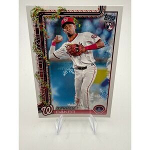 2025 Topps Holiday Darren Baker Rookie Card H167 Washington Nationals RC
